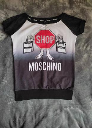 Футболка moschino розмір m стрейч