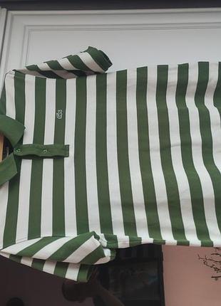 Футболка поло lacoste в зеленом цвете
