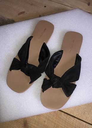 Шкіряні босоніжки шльопанці натуральні натуральные кожаные босоножки шлёпки