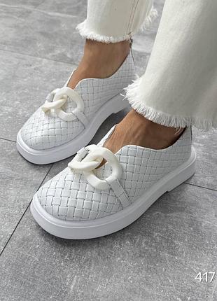 Туфлі missia колір : білий  матеріал : натуральна шкіра