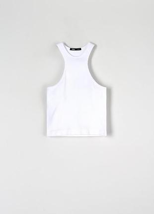 Топ із трикотажу в рубчик, розмір м.