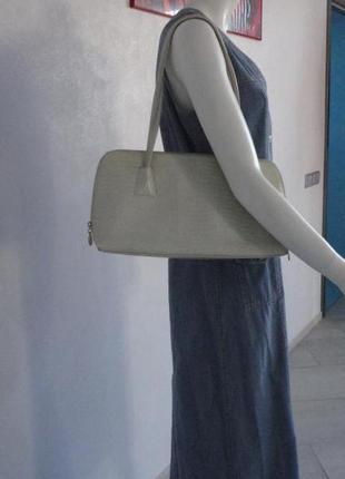 Gilda tonelli светлая итальянская сумка сумочка под крокодила1 фото