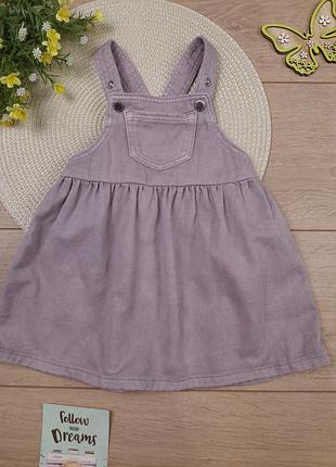 Дитячий джинсовий сарафан 6-9 міс h&m для дівчинки