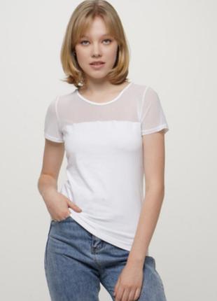 Футболка сетка белая базовая трендовая стильная блуза блузка крутая нежная вау бомба