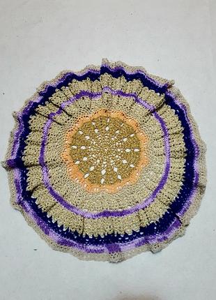 🎁 1+1=3 большая вязаная салфетка ручной работы