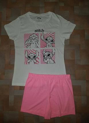 Очень яркая пижама stitch disney s размер, комплект котон стич