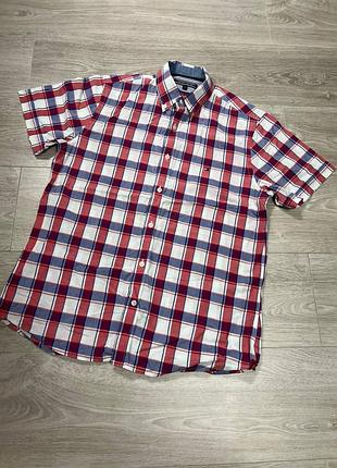Мужская рубашка в клетку тениска tommy hilfiger