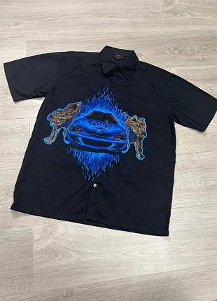 Мужская рубашка с огнями как allsaints