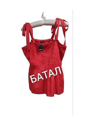 Балталл льняной женский топ кораллового цвета роз.uk 20 (euro 48)