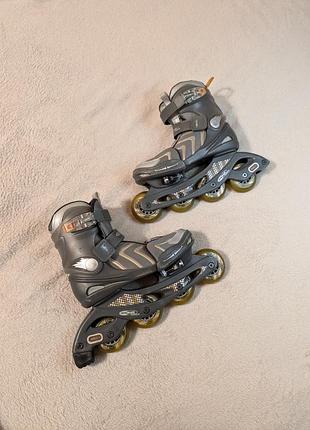 Ролики роликовые коньки 34 36 размер 
 до 23 см hy scate