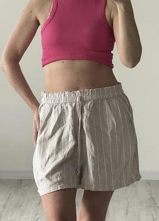 Шорты лен zara льняные