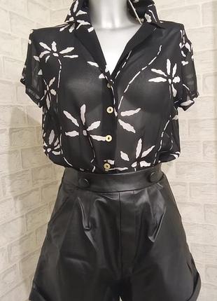 Шорты женские кожзам