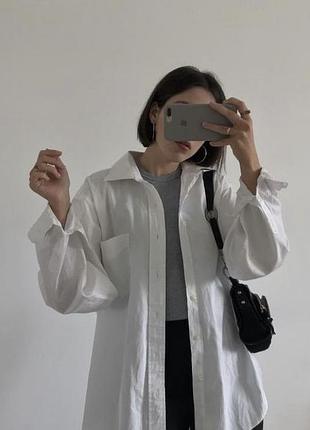 Біла сорочка на весну жіноча сорочка блузка кофта