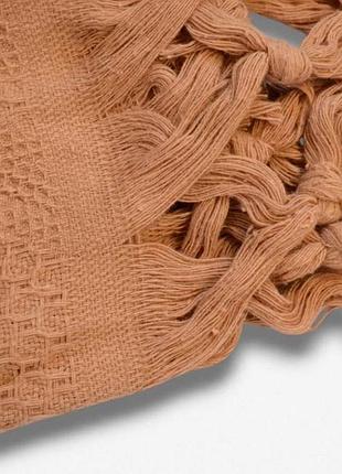 Покривало вафелька з бахромою бавовна