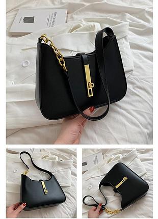 Женская сумка сумочка женский клатч черный Черный а23