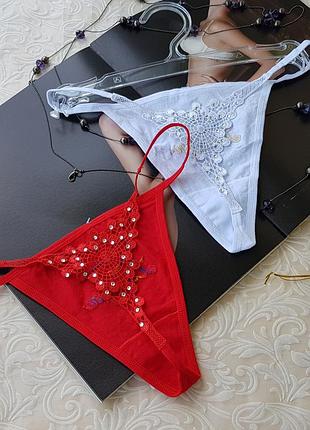 Стрінги з камінчиками 2 шт