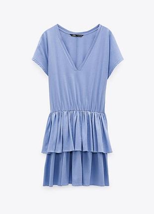 Голубое платье zara