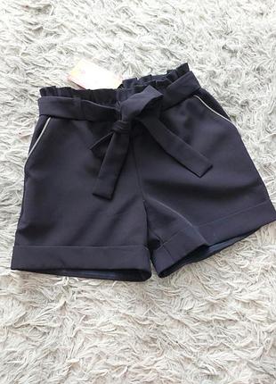 Школьные шорты,шорты с поясом, новые шорты