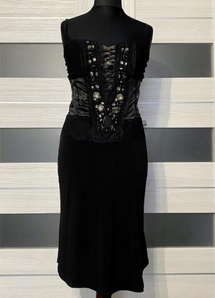 Платье вечернее с декором франция adam pour eve