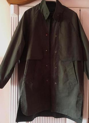 Стильний плащ-тренч-оверсайз "tommy hilfiger" кольору хакі