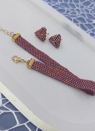 Комплект украшений из японского бисера