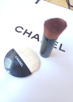Кисти для макияжа chanel брендовая кисть для нанесення тонального крема шанель кисть для пудры