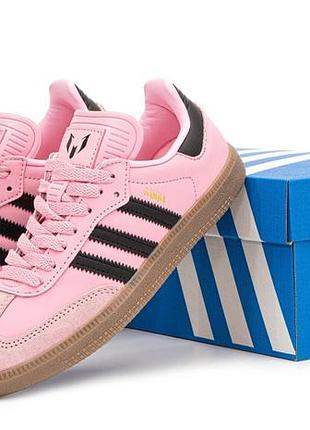 Женские кроссовки adidas samba pink black 36-37-38-39-40