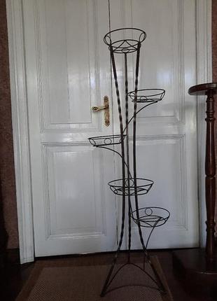 Подставка кованая металлическая на 5 вазонов