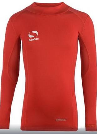 Спортивная компрессионная термо бельйо кофта лонгслив базовый слой sondico base mock neck red
