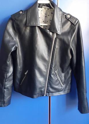 Косуха для девочек i love girls wear.эко кожа 12лет.черная.б/у.