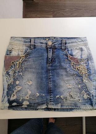 Жіноча джинсова спідниця