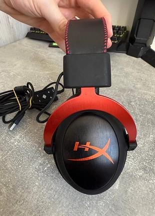 Гарнитура проводная игровая hyperx cloud 2 black-red