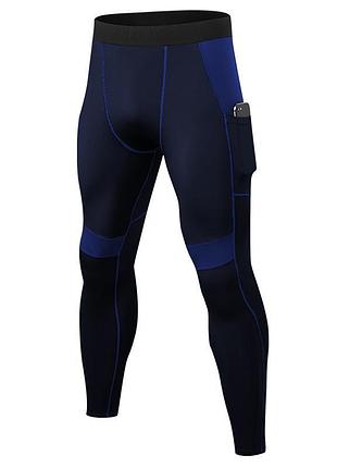 Спортивные дышащие мужские тайтсы компрессионные штаны брюки лосины леггинсы для бега тренировок