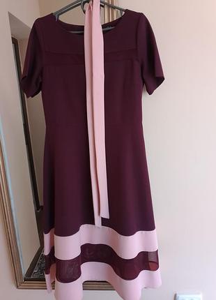 Платье женское бордового цвета, размер 48