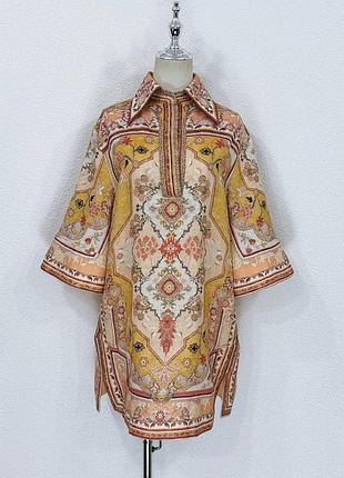 Платье туника льняное