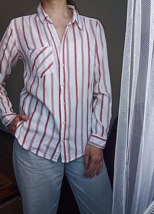 Блуза в красную полоску