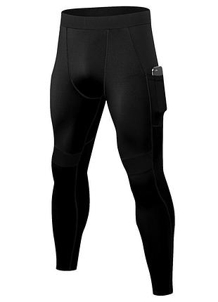 Спортивные дышащие мужские тайтсы компрессионные штаны брюки лосины леггинсы для бега тренировок