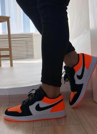 Nike air jordan black/orange 🆕 шикарные кроссовки найк🆕 купить наложенный платёж9 фото