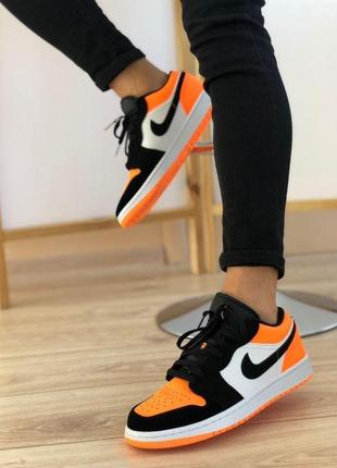 Nike air jordan black/orange 🆕 шикарные кроссовки найк🆕 купить наложенный платёж4 фото