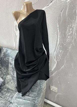 Сукня міді на одне плече🖤