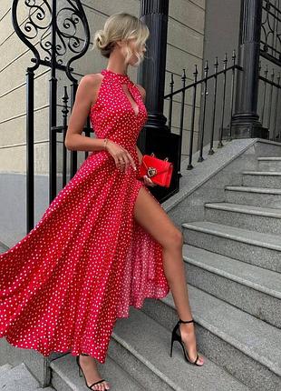 Приголомшлива сукня в горох ch-573