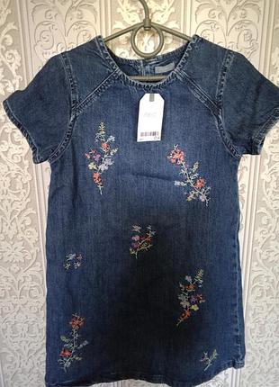 Новое джинсовое детское платье