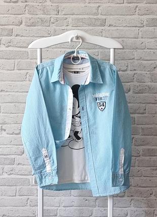 Яркая рубашка lindex 10р., новая