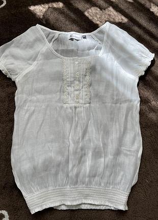 Блуза шелк кружево