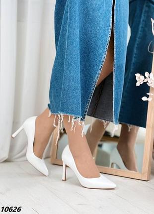 Туфлі, арт. 10626, белый, экокожа