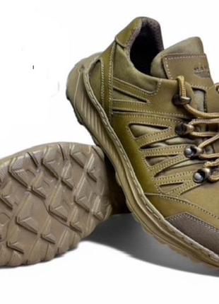 Облегченные кроссовки кожа койот мужские песочные, бежевые,весная, лито,осень, кожаные