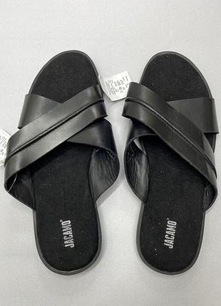 Шкіряні чоловічі шльопанці jacamo.
