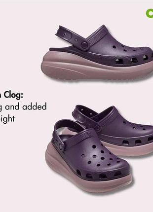 Сабо на платформе crocs crush w6 w7 w8 w9 w10
