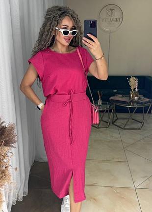 Жіночий одяг, костюм з льону. супер якість