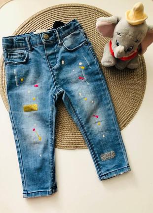 Джинсы для девочки фирмы zara baby, 86 размер, состояние очень красивое
